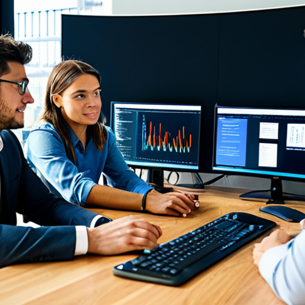 **

"A diverse team of software engineers collaborating on code at a modern office, fully clothed in business casual attire, discussing a project on a large screen. Bright, natural lighting. Focus on teamwork and problem-solving. Safe for work, appropriate content, professional, perfect anatomy, natural proportions, well-formed hands."

**