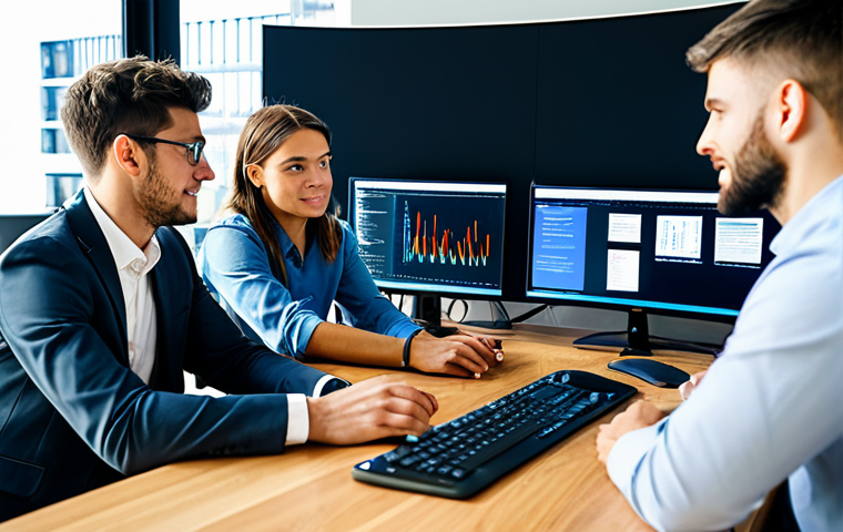 **

"A diverse team of software engineers collaborating on code at a modern office, fully clothed in business casual attire, discussing a project on a large screen. Bright, natural lighting. Focus on teamwork and problem-solving. Safe for work, appropriate content, professional, perfect anatomy, natural proportions, well-formed hands."

**