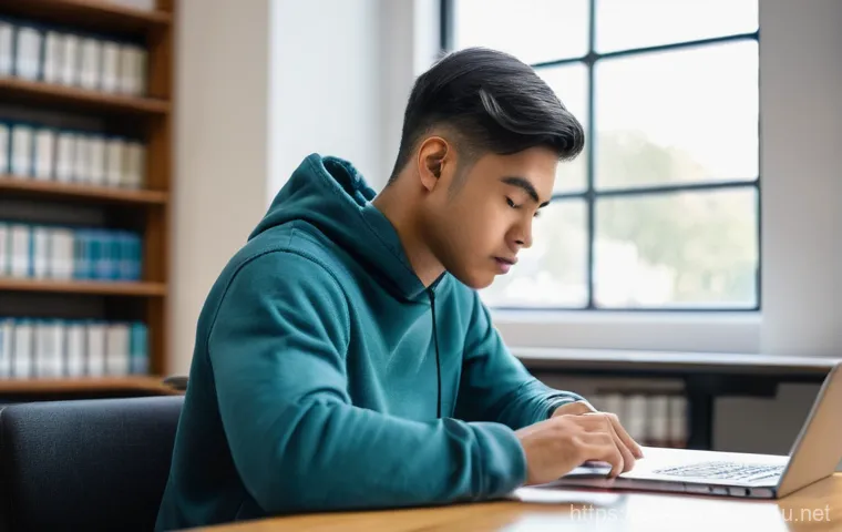 웹개발자 이론 공부법 - **Prompt:** A warm, inviting image depicting a kind, engaging male developer, in his early 30s, dres...